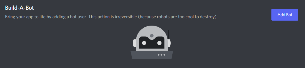 The Add Bot button.